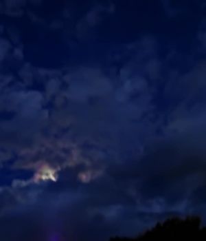 10/1 Moon Behind Clouds during Blue Hour