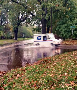10/14 Mail Truck In Lake Westnedge