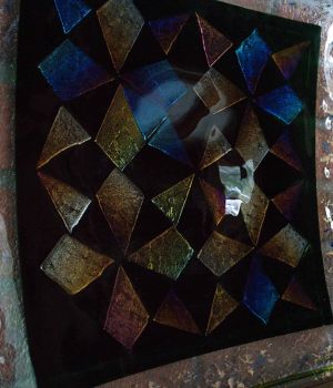 1/9 Large Fused Glass Plate