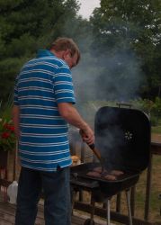8/16 Phil Grilling Delicious Burgers
