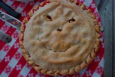 8/16 Fresh Baked Rhubarb-Strawberry Pie